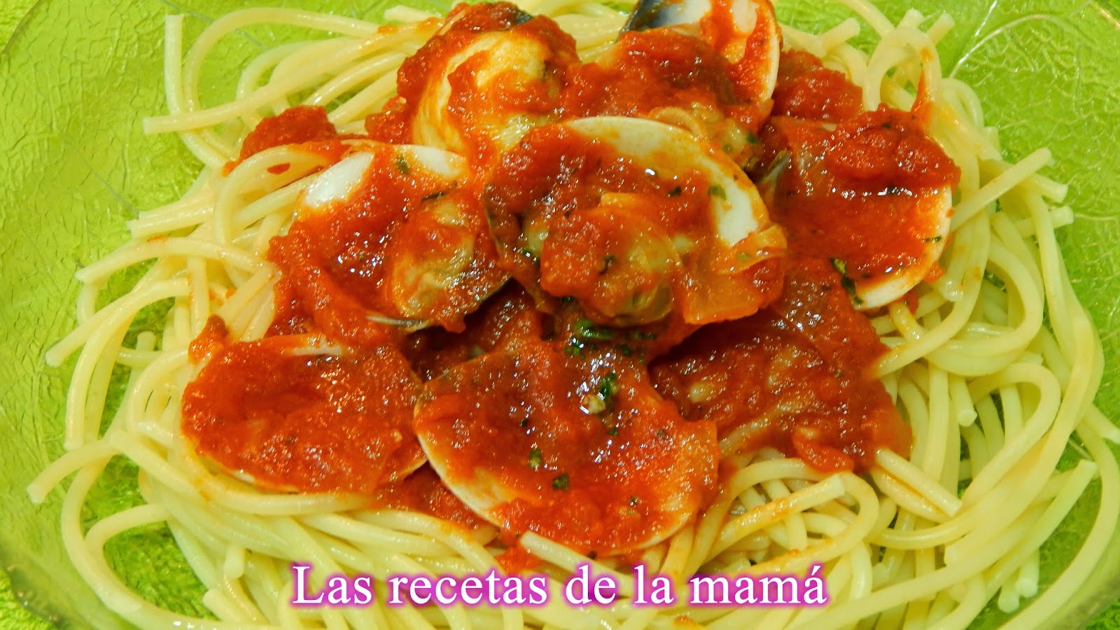 Espaguetis Con Salsa De Almejas
