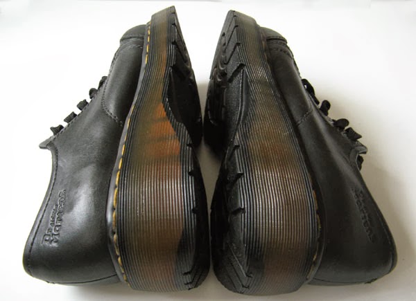 DR. MARTENS DOC MARTENS BLACK PLATFORM OXFORD SHOES WOMENS SIZE 8
