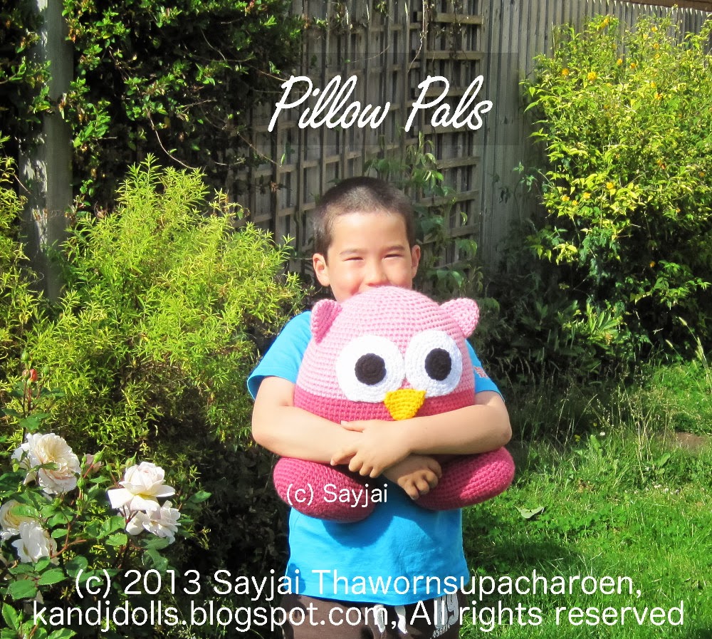 Pillow Pals Sayjai Amigurumi Crochet Patterns K and J Dolls / K and