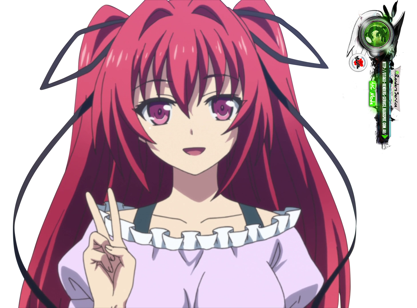 Shinmai Maou no Testament:Naruse Mio Cute Salute Render | ORS Anime Renders