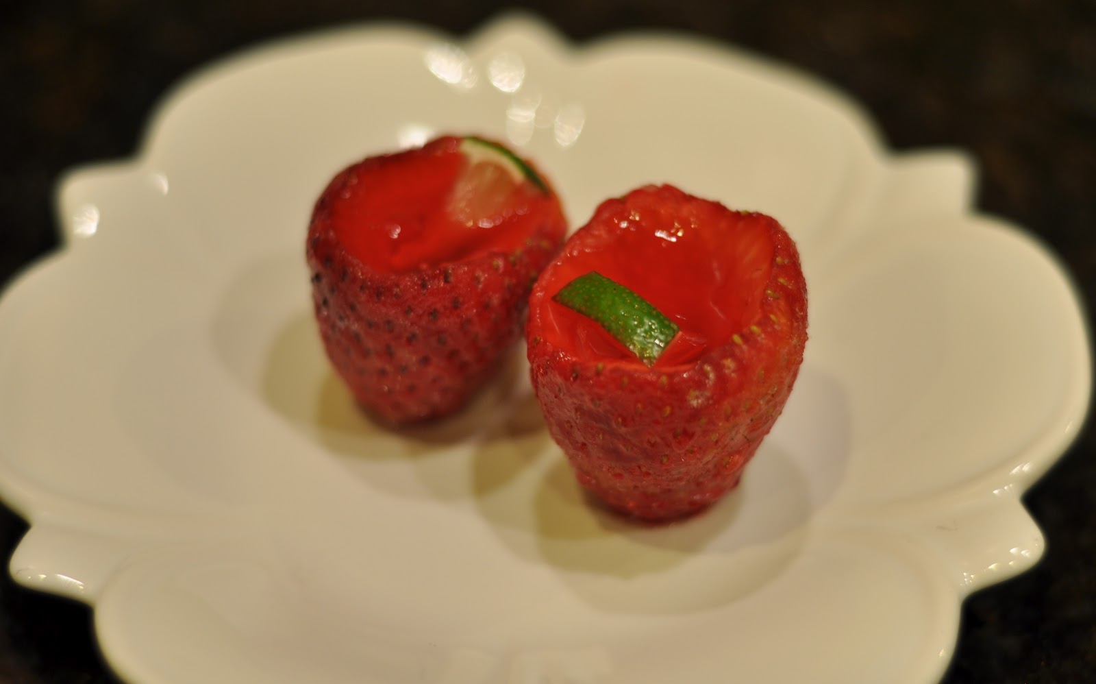 Cooking and Entertaining with Leah Strawberry Daiquiri Jello Shots
