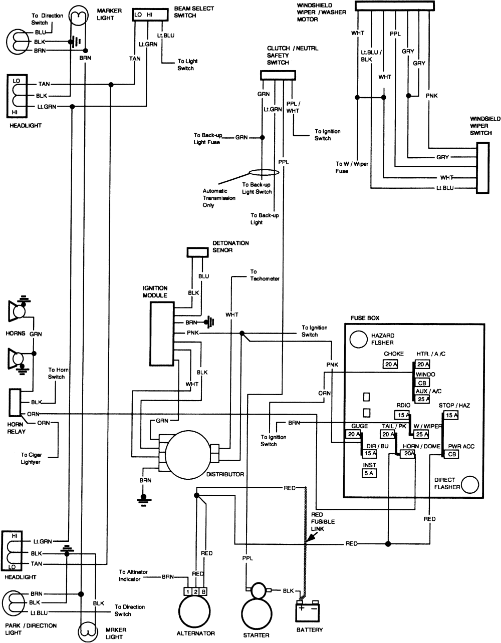 Free Auto Wiring Diagram: 1982 GMC Truck Engine Compartment Wiring Diagram