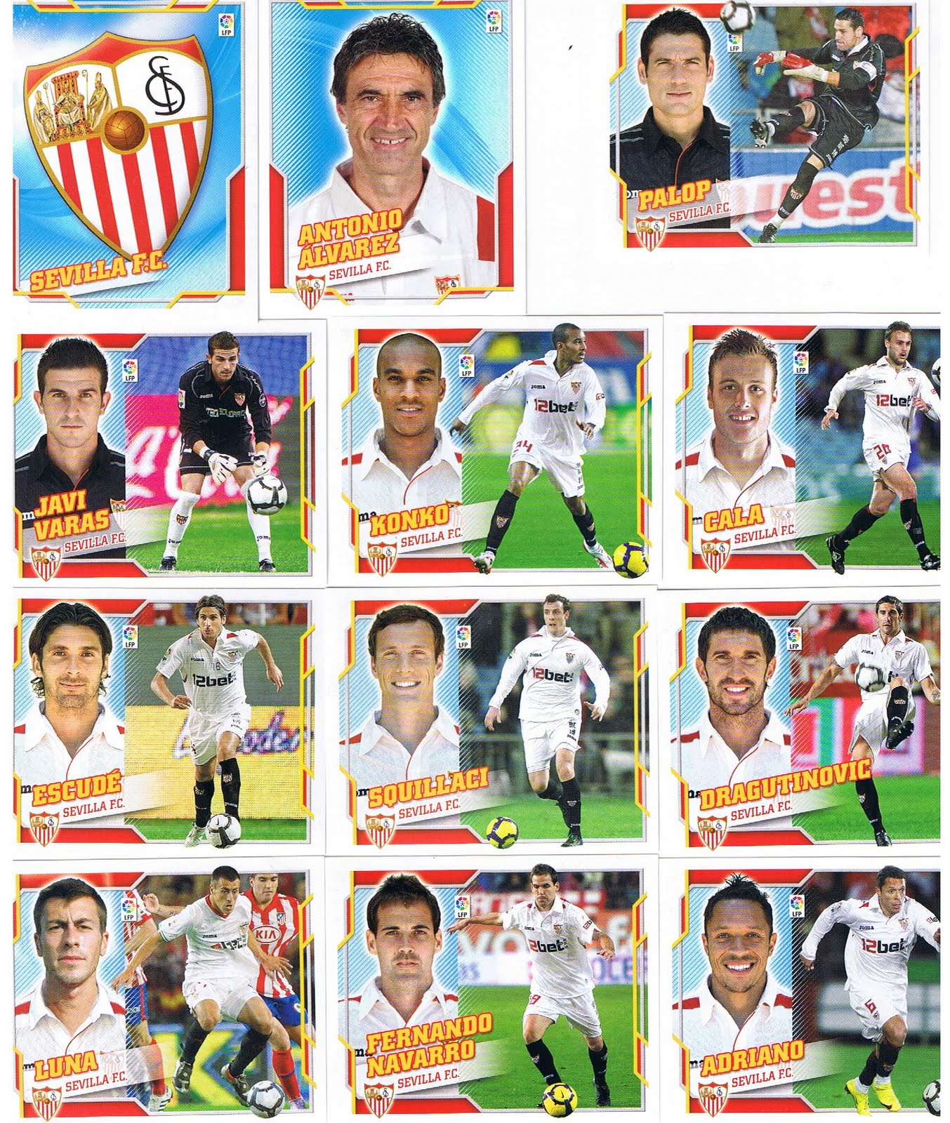 colecciones de cromos coleccion este 20102011 sevilla f.c