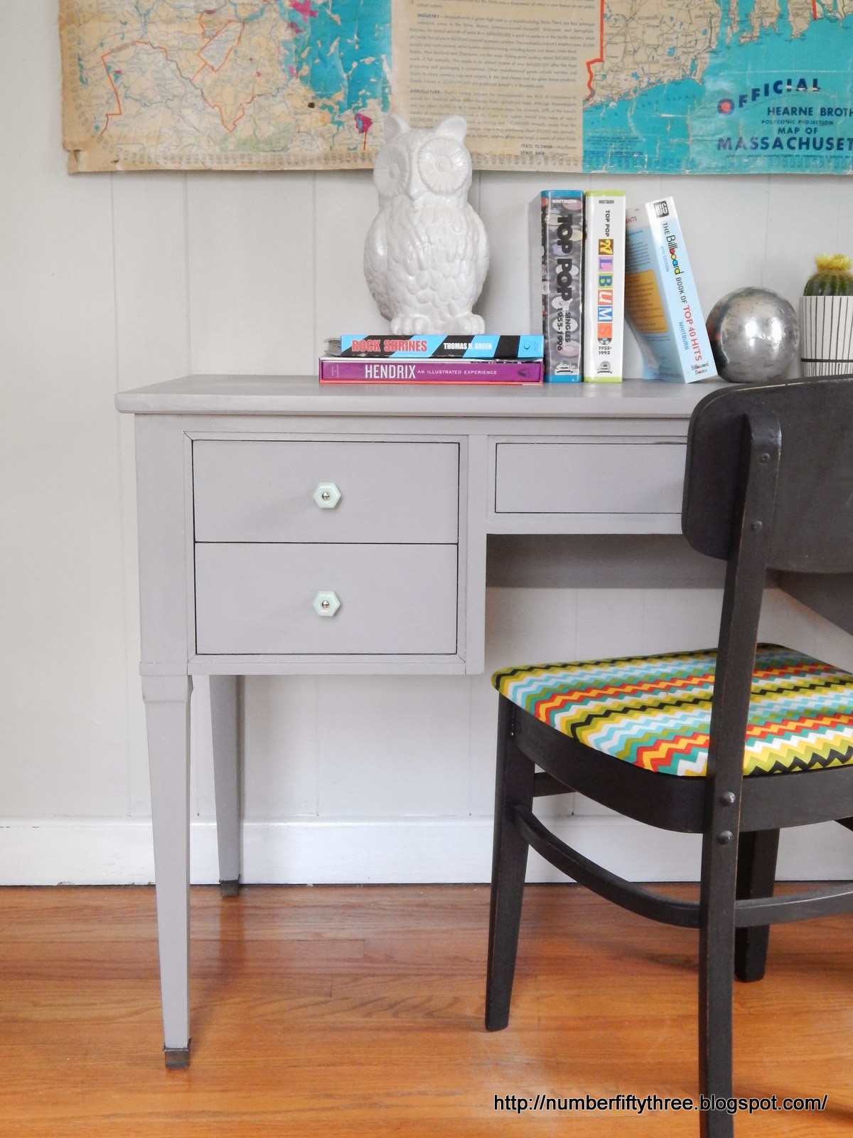 Number Fifty Three Painted Mid Century Desk Design Challenges
