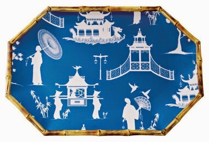 chinoiserie melamine serving tray