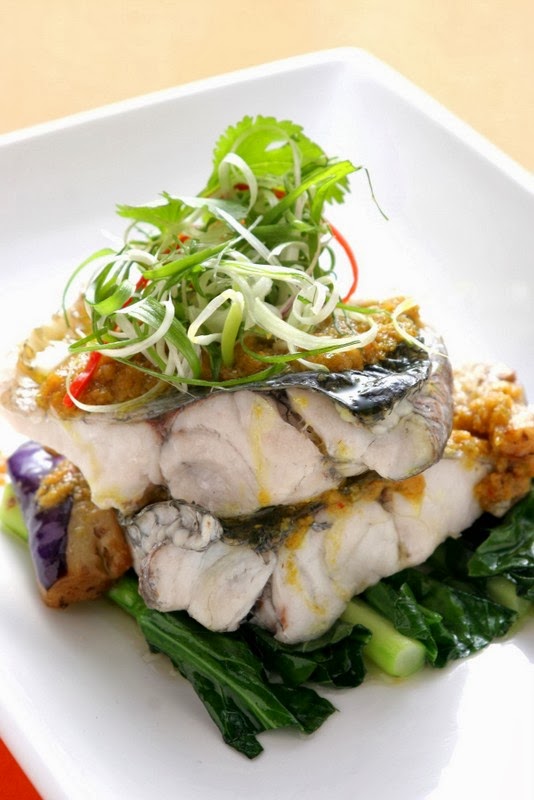 Steamed Spicy Barramundi fish recipe, starhill culinary studio, Shook! Fisherman's Cove