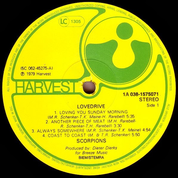 1346 scorpions lovedrive 1979 harvest nl ois nu 20 vinplaza 1346 scorpions lovedrive 1979 harvest nl ois nu 20 vinplaza