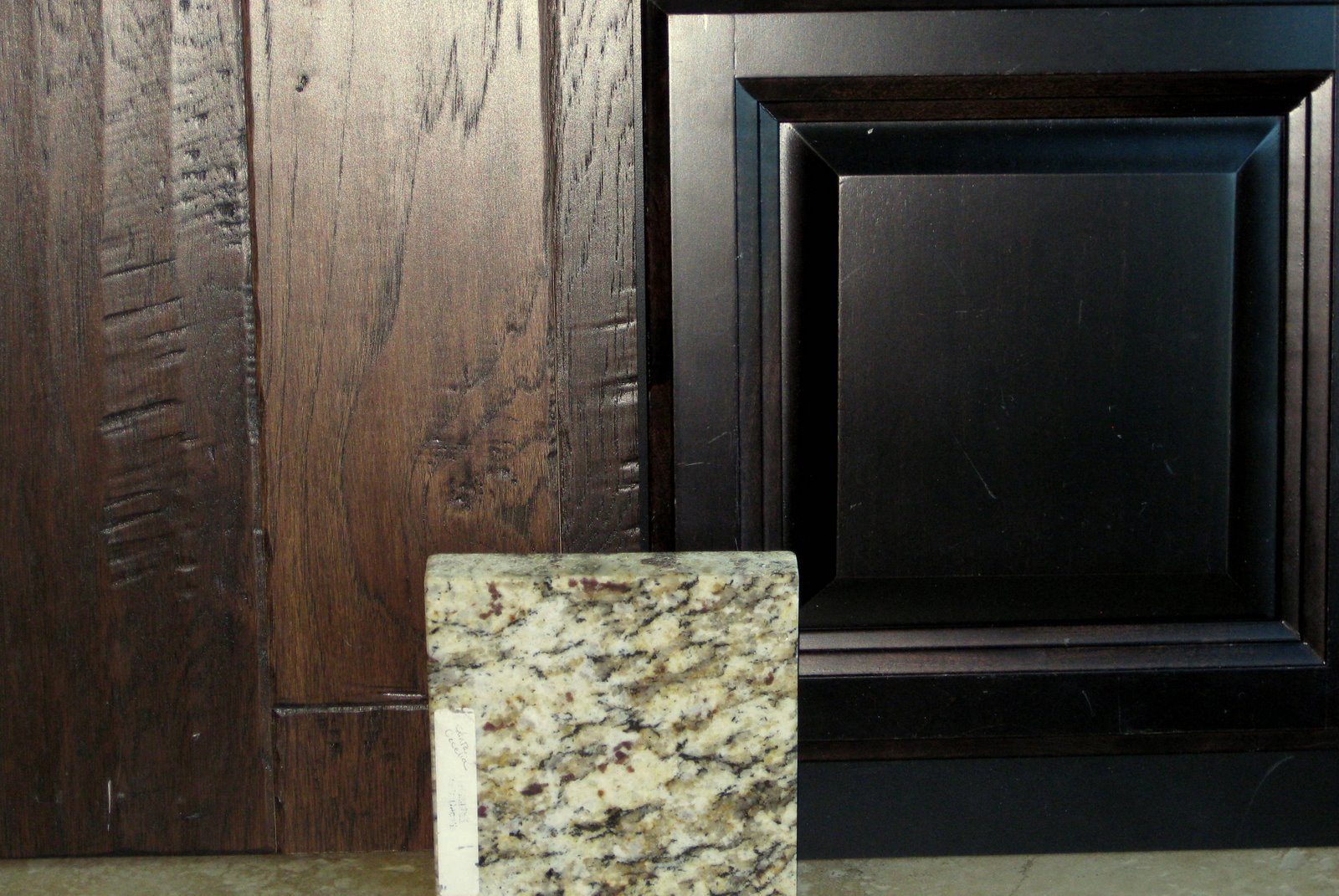 Kitchen cabinets stain love the hardwoods, granite and cabinets we chose. :)