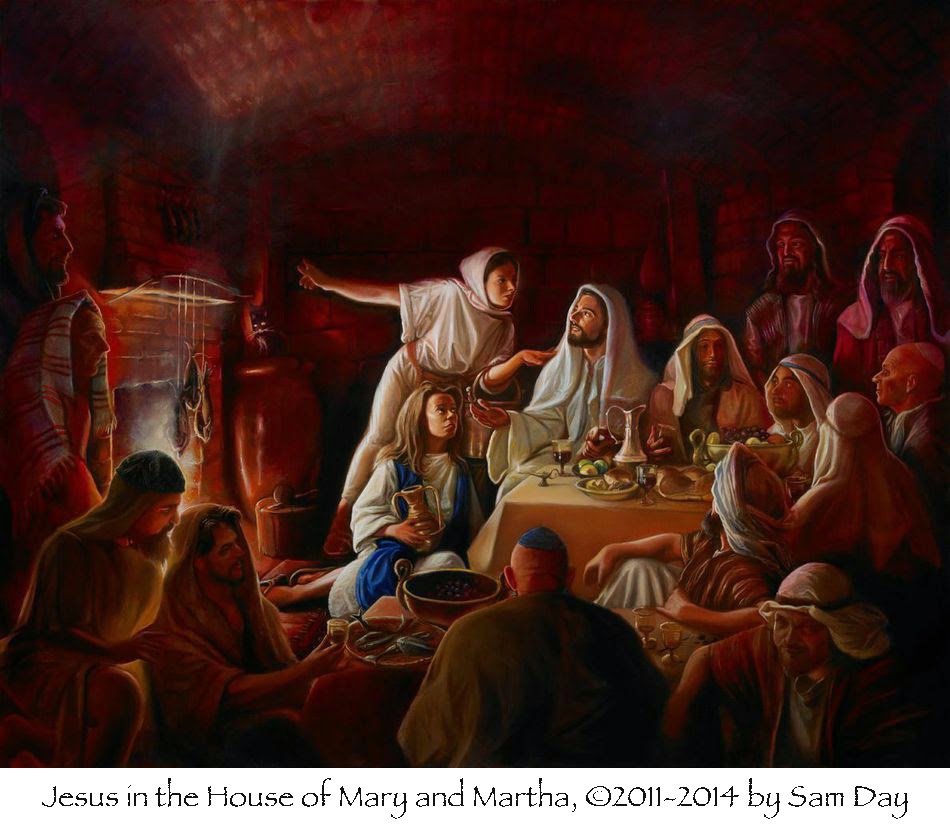 Here Am I Jesus In The House Of Mary And Martha The Complete Painting