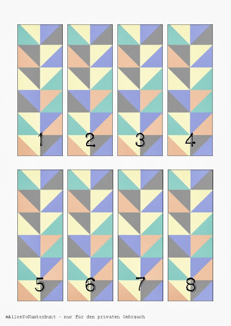 Adventskalenderzahlen grafisch bunt Free Download Adventskalenderzahlen