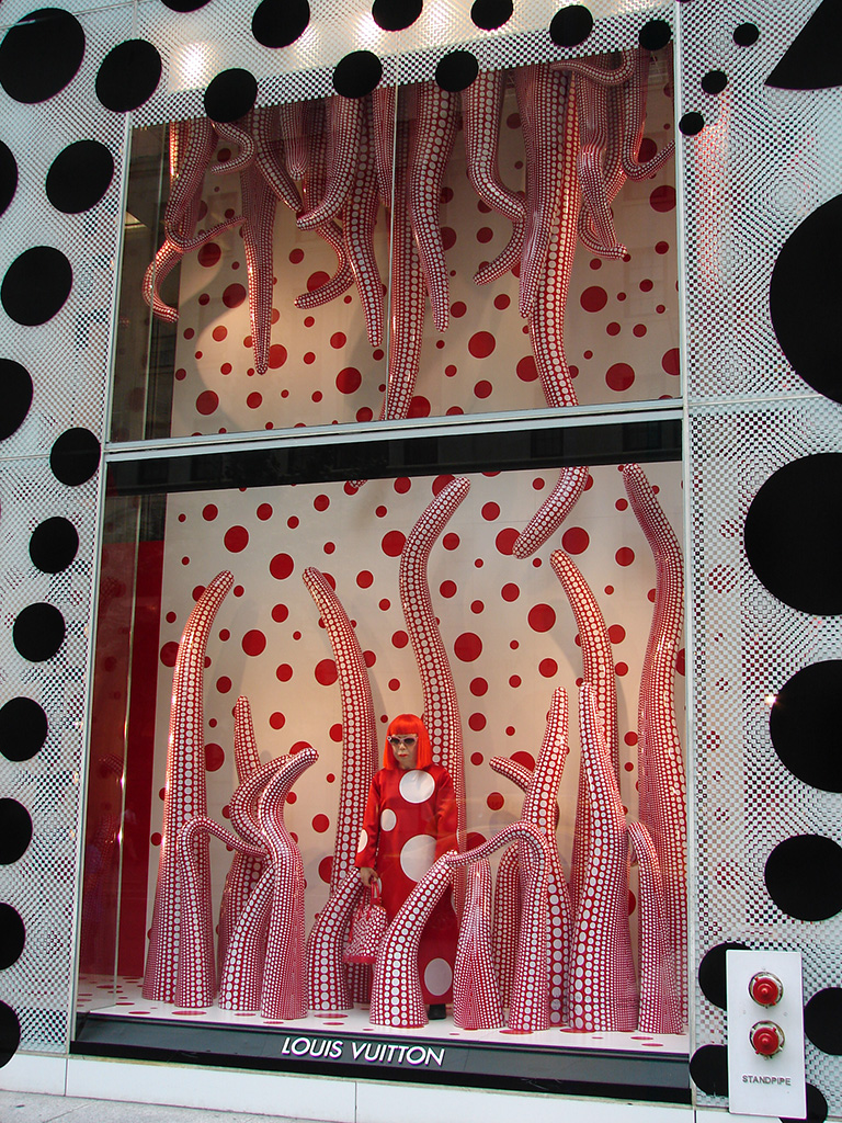 Beautiful Window Displays! Louis Vuitton "Yayoi Kusama" Window Displays