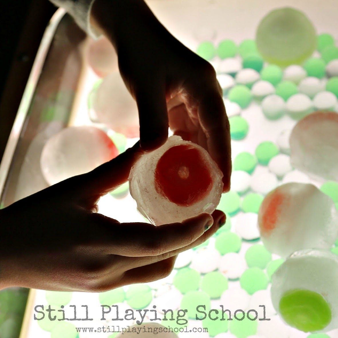 Icy Eyeball Sensory Exploration Still Playing School