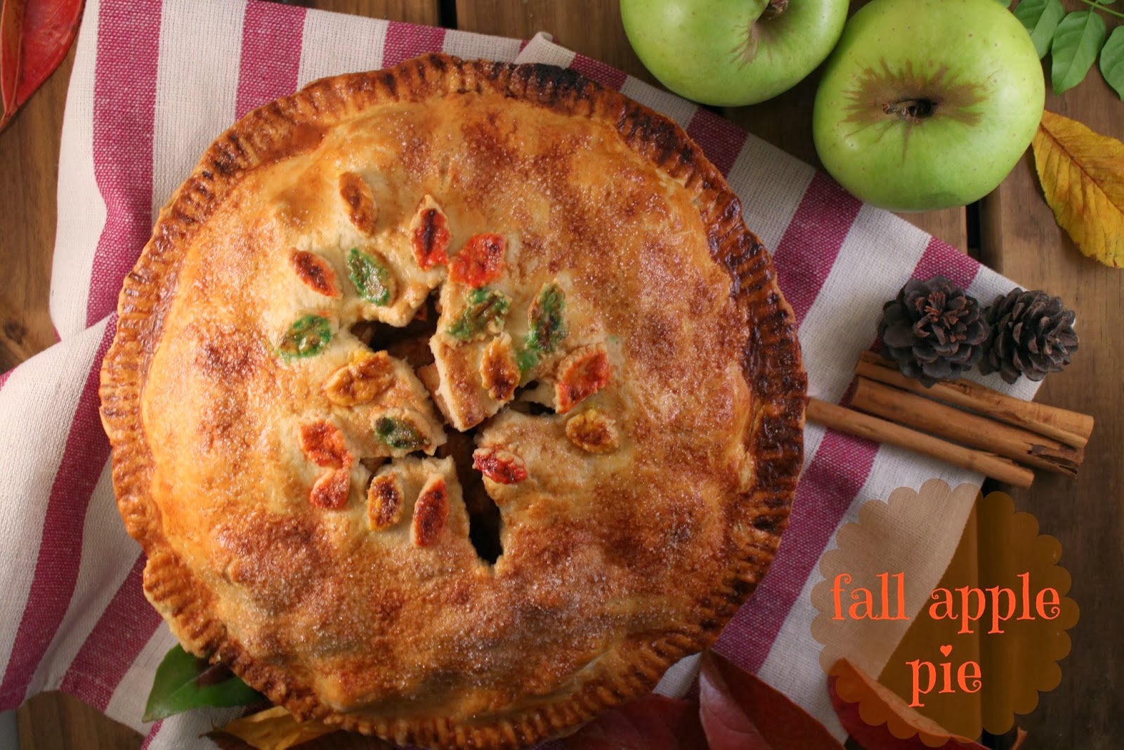 Fall apple pie Cook the cake