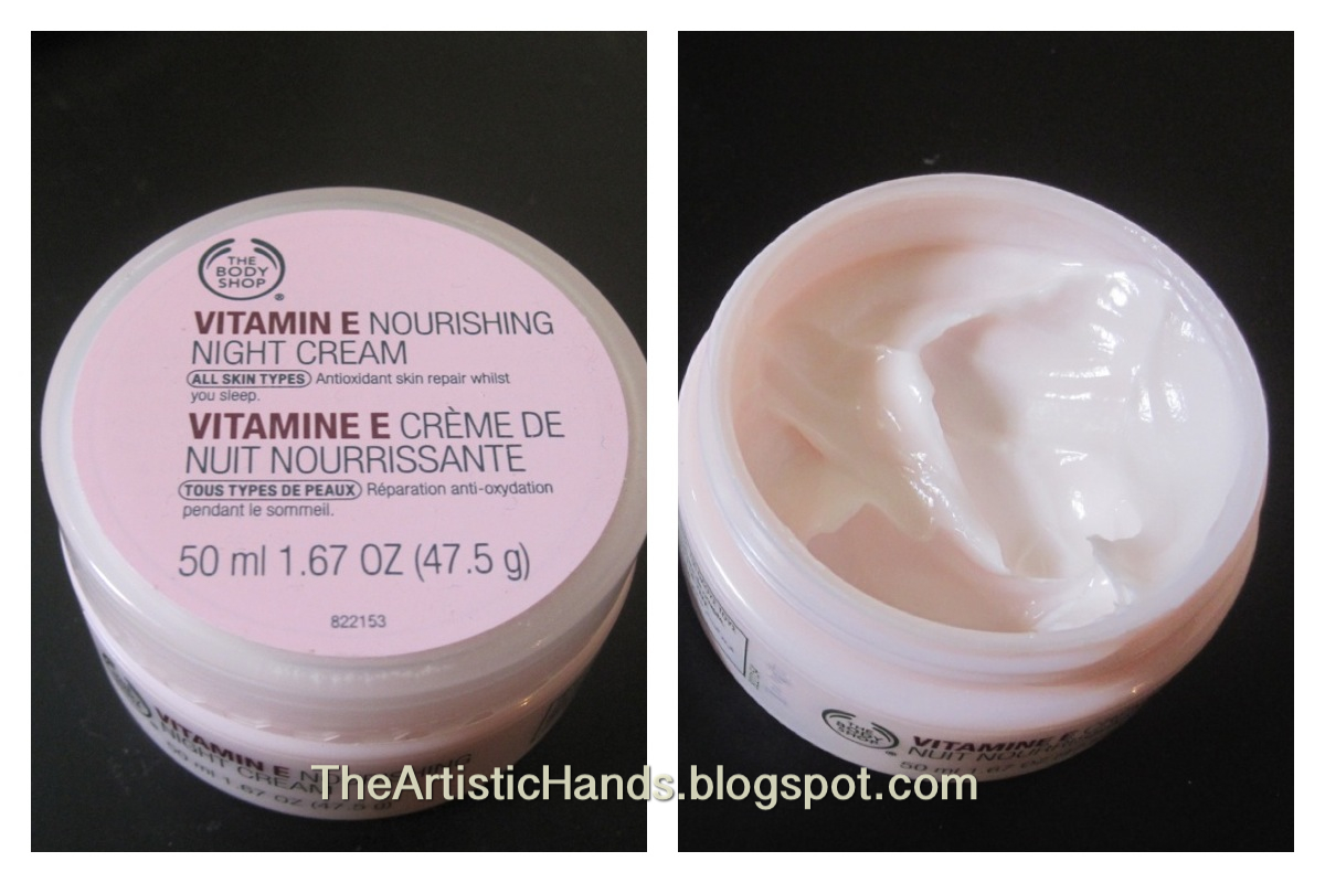 The Artistic Hands Review The Body Shop Vitamin E Nourishing Night