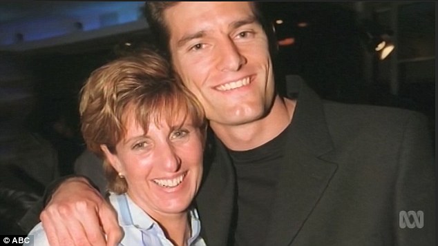 Mark Webber mit gnädiger, freundlicher, niedlicher, Ehefrau Ann Neal 