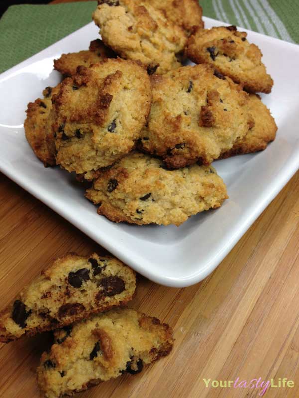 Almond Flour Walnut Chocolate Chip Cookies In The Kitchen With Honeyville