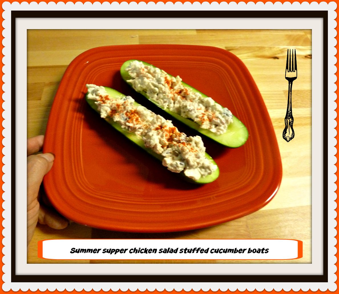 Make it easy crafts Summer supper chicken salad stuffed cucumber boats