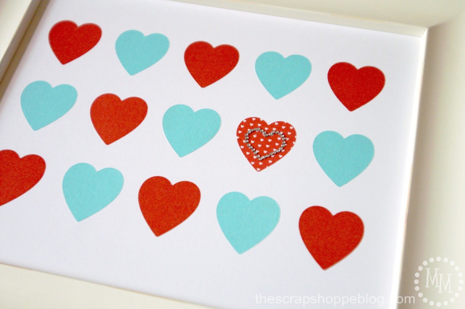 Valentine's Day Washi Tape Heart Art {Lifestyle Crafts} The Scrap Shoppe