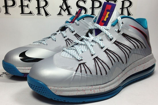 Nike LeBron 10 Low Akron Aeros Metallic Silver Teal