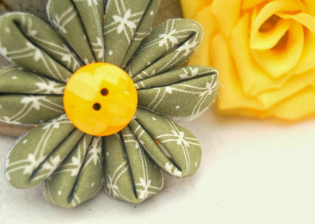 Live it . Love it . Make it. Make it Fabric Flower Brooch from