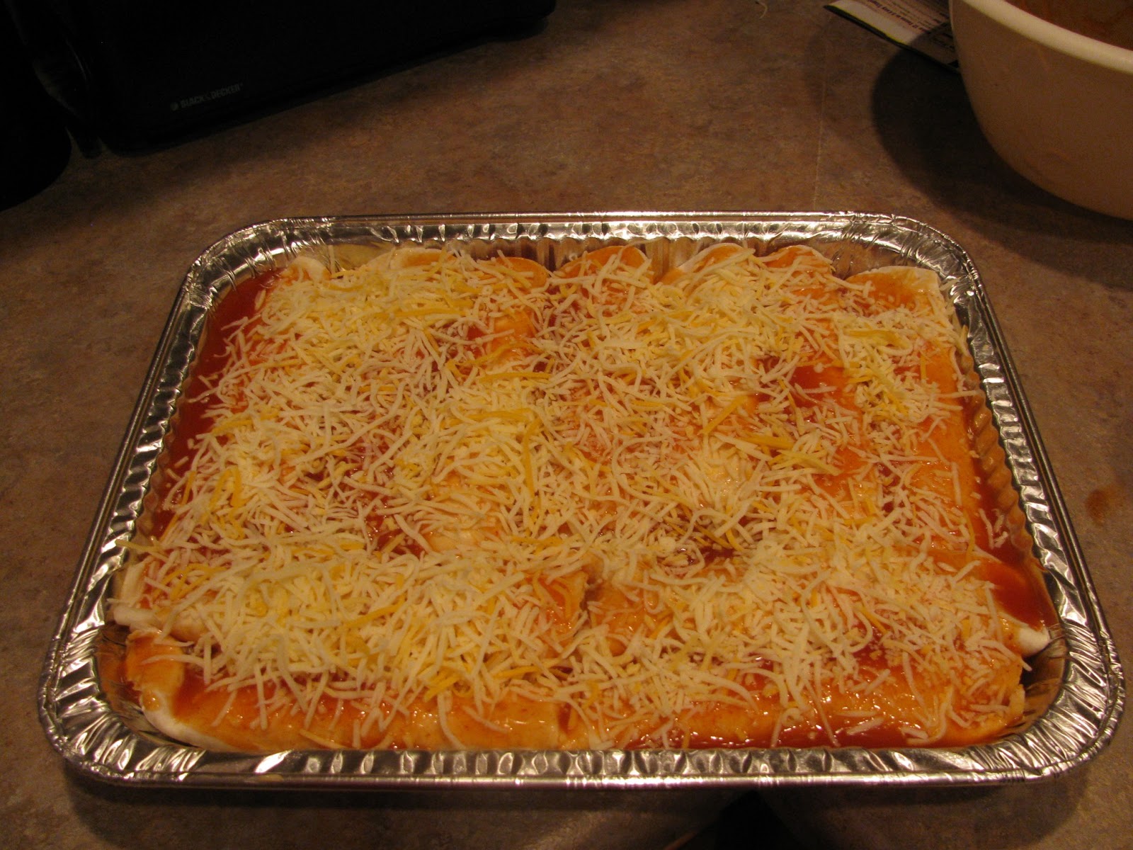 Making Meals for Him Chicken Enchiladas