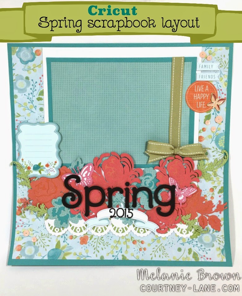 Cricut Spring Scrapbook layout