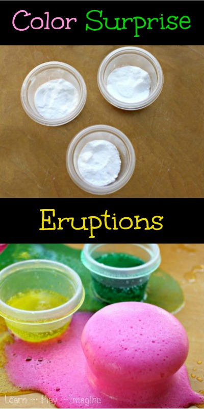 An invitation to create color surprise eruptions - you never know what color you'll get!