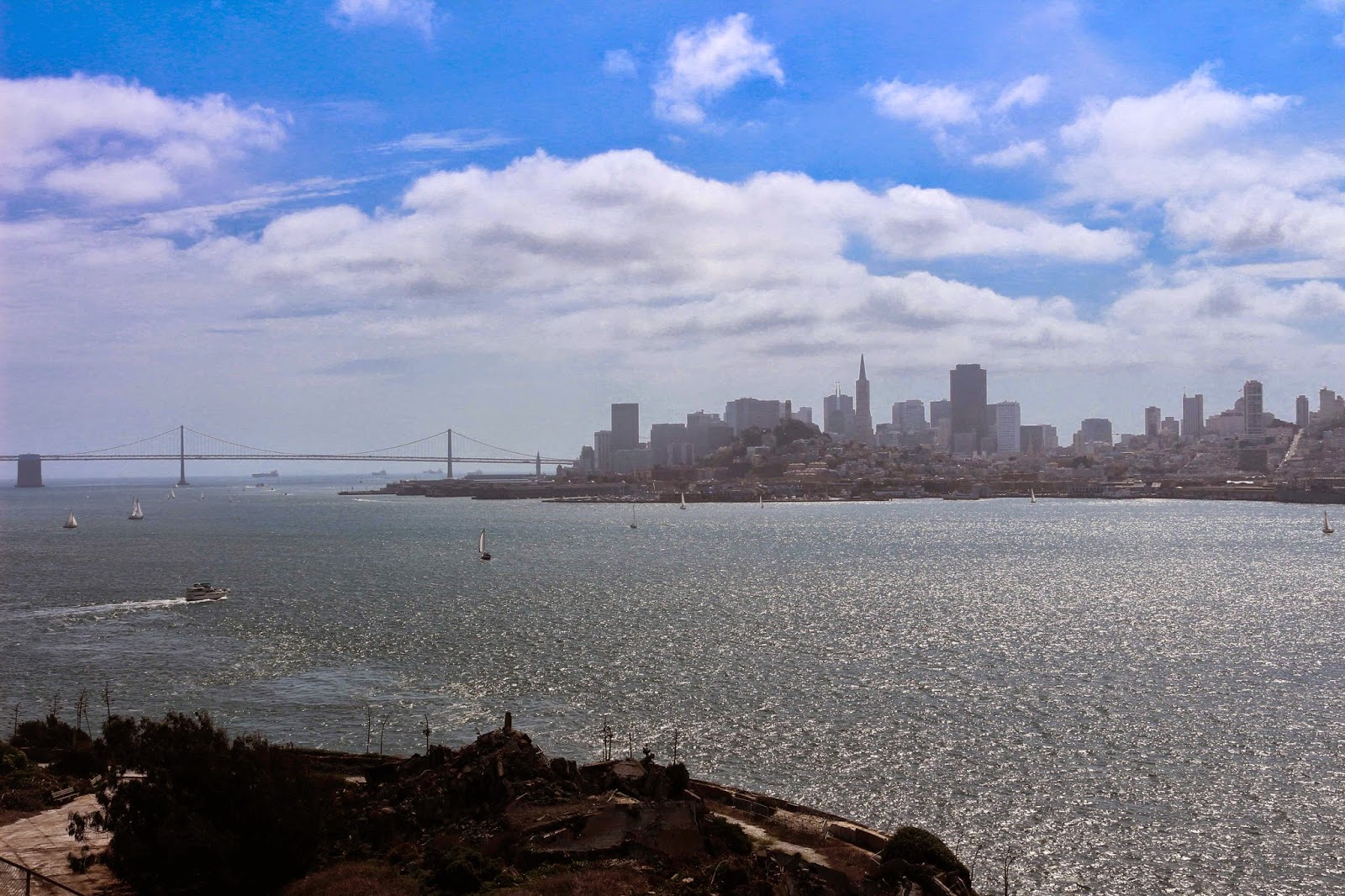 San Francisco skyline from Alcatraz View of San Francisco from Alcatraz