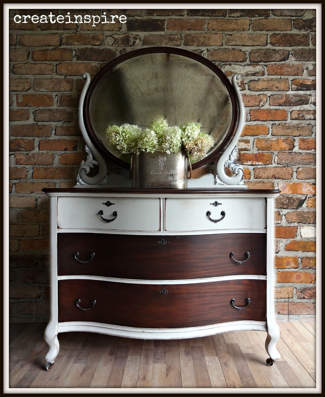 {createinspire} Antique Dresser with Mirror