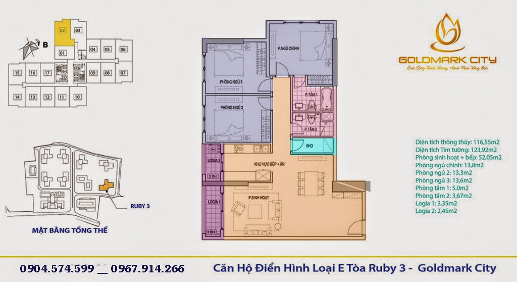 Sơ đồ mặt bằng tòa 103 Goldmark City Sơ đồ mặt bằng tòa 103 Goldmark City