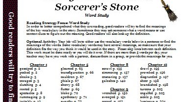Classroom Freebies: Harry Potter and the Sorcerer's Stone Vocabulary