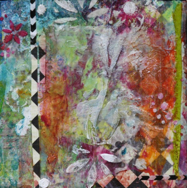 touchable textures by Sandra Duran Wilson collage painting