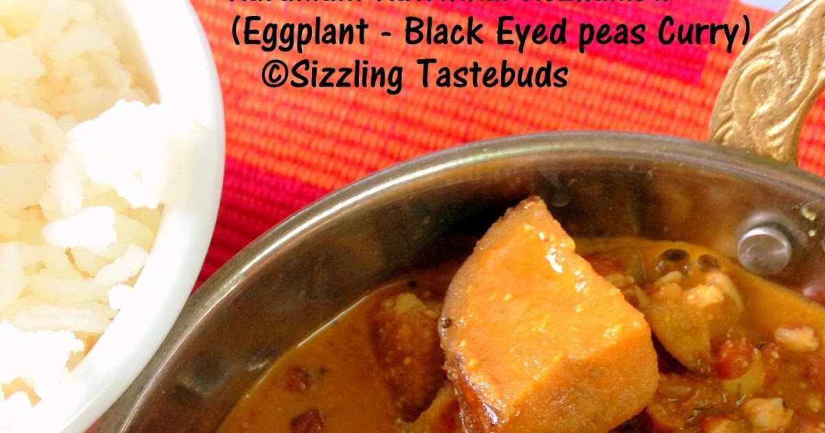 Sizzling Tastebuds Kathrikkai Karamani Kootu Version 2 Brinjal