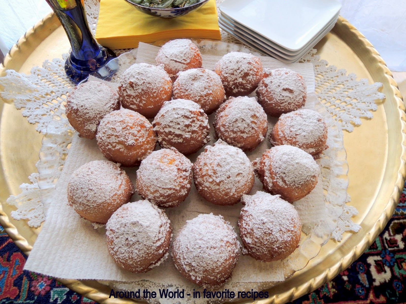 Around the World in favorite recipes Italian Ricotta Fritters
