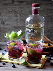 blueberry-lime cocktail