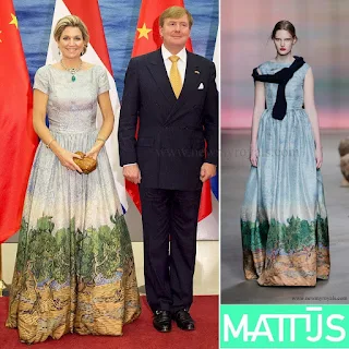 Queen Maxima wore Mattijs van Bergen dress 