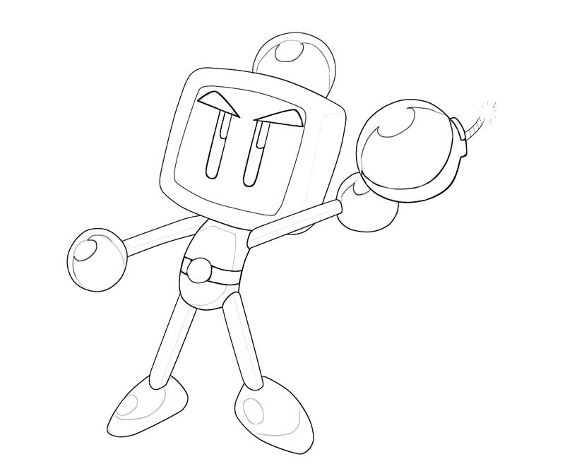 BomberMan desenho para imprimir e colorir em 2023