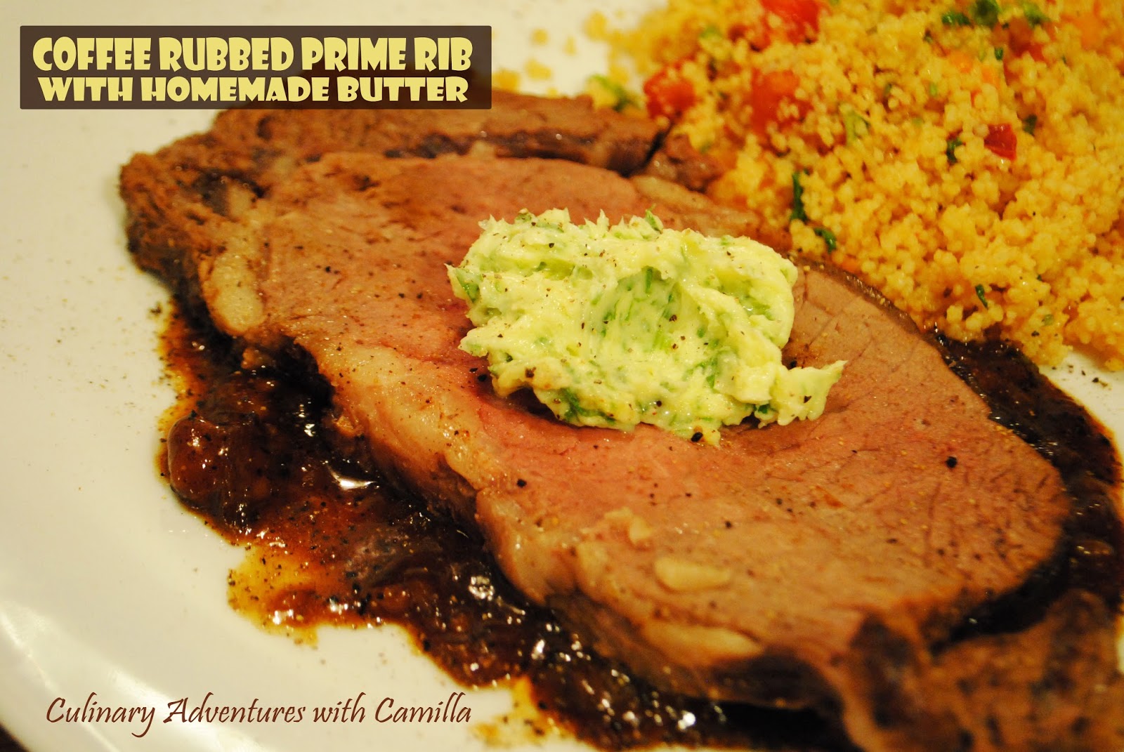 Improv Cooking Challenge Coffee Rubbed Prime Rib Roast with Homemade