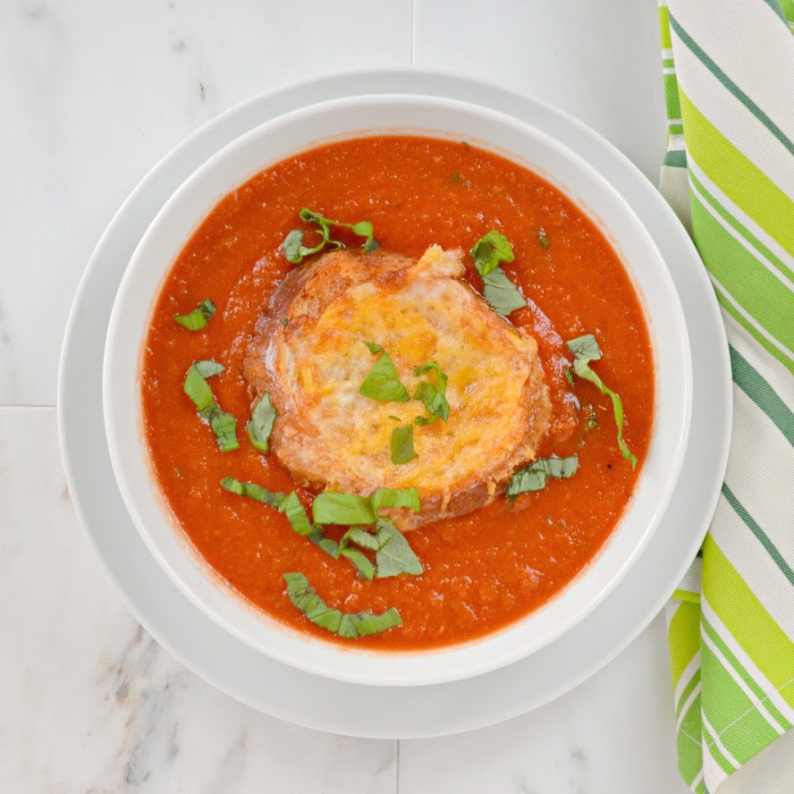 Tomato Basil Soup With Cheesy Bread Serena Bakes Simply From Scratch