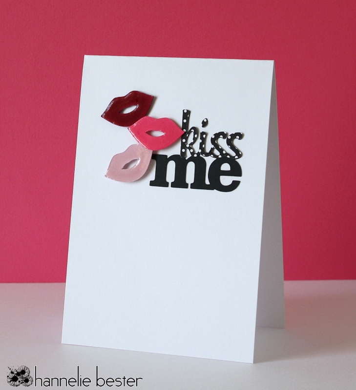 kiss me valentine's card