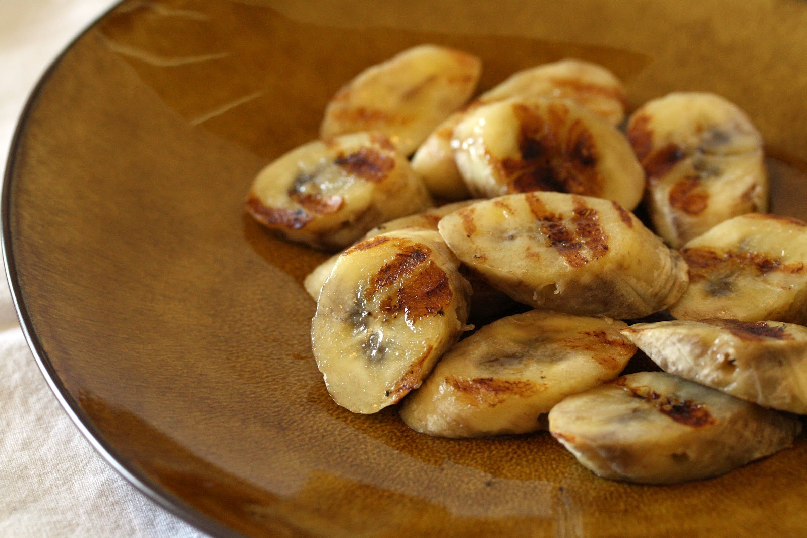 Grilled Bananas with Maple Creme Fraiche Saving Room for Dessert