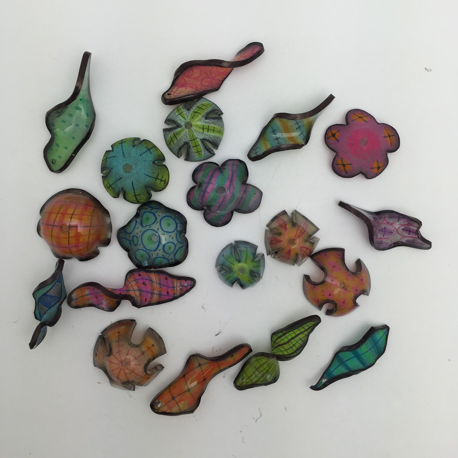 julie haymaker My hand made shrink art beads