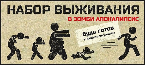 Набор для выживания в зомби апокалипсис Набор для выживания в зомби апокалипсис