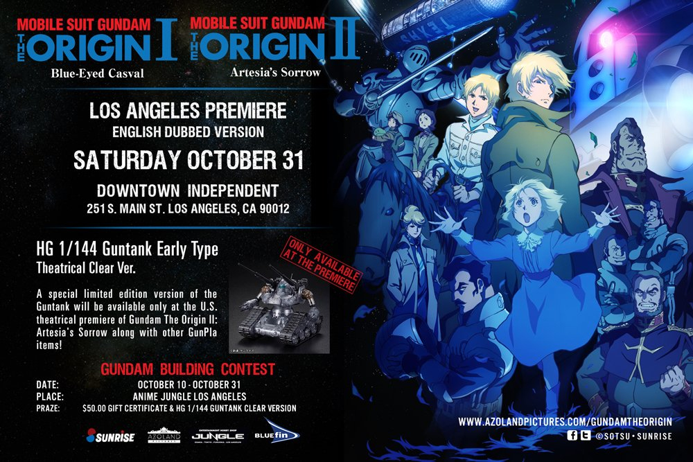 Gundam Guy Mobile Suit Gundam The Origin Episode 1 2 Screening Event Los Angeles Ca