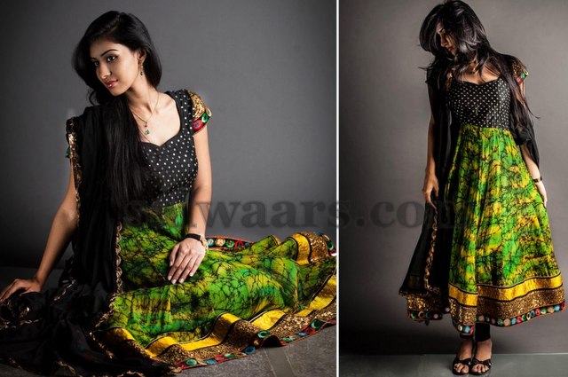 Dots print lehenga designs pictures Dots print lehenga designs pictures