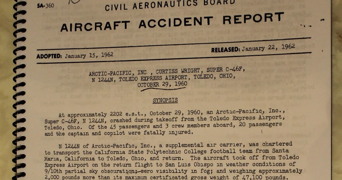 Eclectic Arcania Cal Poly Plane Crash Report