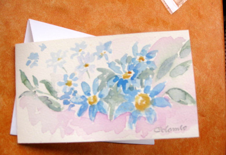 arteCarlaColombo: Biglietti dipinti per ricorrenze varie