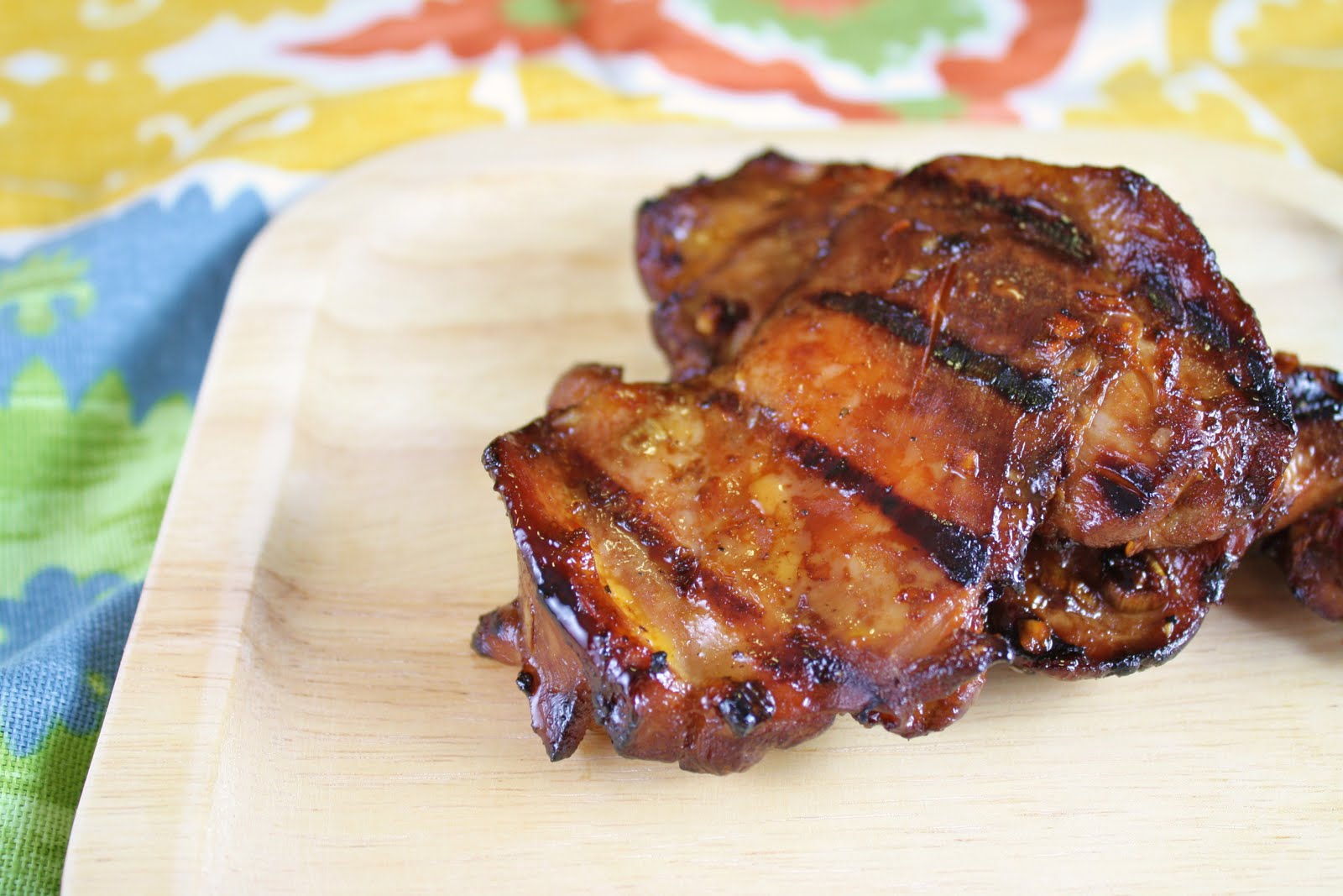 Living on Pure Land Asianinspired grilled chicken thighs with