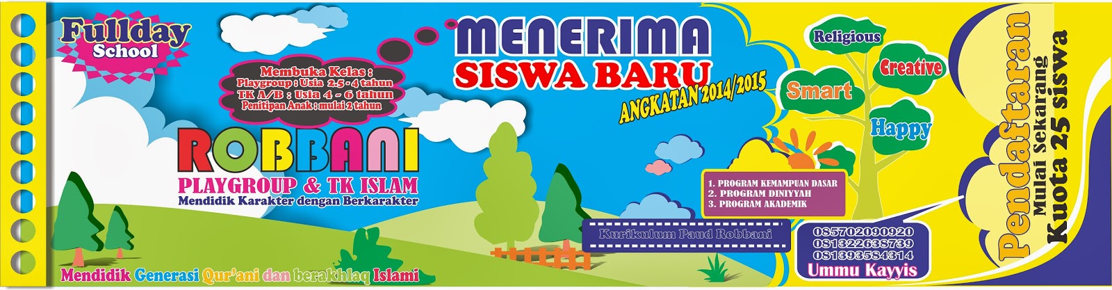 Brosur Paud Robbani 2014/2015 Playgroup dan TK Islam ROBBANI