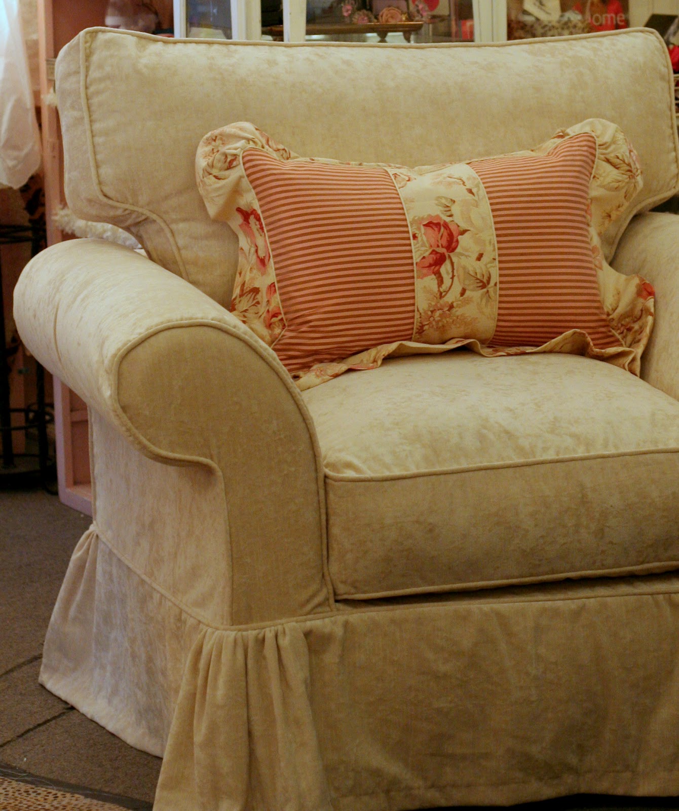 Custom Slipcovers by Shelley Velvet chair and Slipcover DVD giveaway
